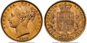 Victoria gold "Shield" Sovereign 1872 MS62 NGC, KM736.2, S-3853B. Die number #108. HID09801242017 © 2024 Heritage Auctions | All Rights Reserved