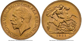 George V gold Sovereign 1931-SA MS64 NGC, Pretoria mint, KM-A22, S-4005. HID09801242017 © 2024 Heritage Auctions | All Rights Reserved