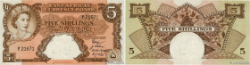 Country : EAST AFRICA 
Face Value : 5 Shillings 
Date : (1958-1960) 
Period/Province/Bank : East African Currency Board 
Catalogue reference : P.37 
A...