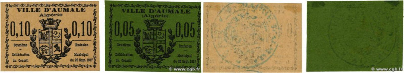 Country : ALGERIA 
Face Value : 5 et 10 Centimes Lot 
Date : 22 septembre 1917 
...