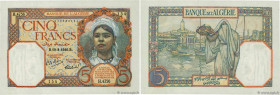 Country : ALGERIA 
Face Value : 5 Francs 
Date : 19 août 1940 
Period/Province/Bank : Banque de l'Algérie 
Catalogue reference : P.77a 
Alphabet - sig...
