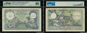 Country : ALGERIA 
Face Value : 500 Francs 
Date : 05 août 1943 
Period/Province/Bank : Banque de l'Algérie 
Catalogue reference : P.93 
Alphabet - si...