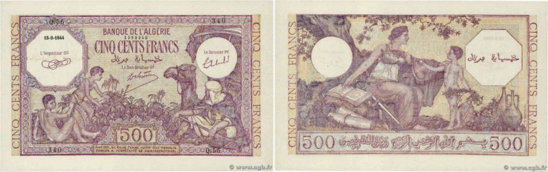 Country : ALGERIA 
Face Value : 500 Francs 
Date : 15 septembre 1944 
Period/Pro...