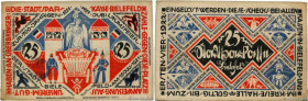 Country : GERMANY 
Face Value : 25 Mark 
Date : 15 juillet 1921 
Period/Province/Bank : Émission de nécessité - Notgeld 
French City : Bielefeld 
Comm...