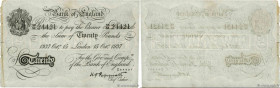 Country : ENGLAND 
Face Value : 20 Pounds Faux 
Date : 15 octobre 1937 
Period/Province/Bank : Bank of England 
French City : Londres 
Catalogue refer...