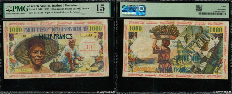 Country : FRENCH ANTILLES 
Face Value : 10 Nouveaux Francs sur 1000 Francs Pêche...