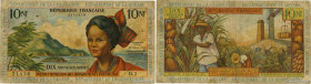 Country : FRENCH ANTILLES 
Face Value : 10 Nouveaux Francs 
Date : (1962) 
Period/Province/Bank : Institut d'Émission des Départements d'Outre-Mer 
Ca...