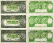 Country : AUSTRALIA 
Face Value : 1 Pound Lot 
Date : (1961-1965) 
Period/Province/Bank : Commonwealth of Australia, Reserve Bank 
Catalogue reference...