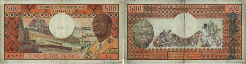 Country : CENTRAL AFRICAN REPUBLIC 
Face Value : 500 Francs 
Date : (1974) 
Peri...