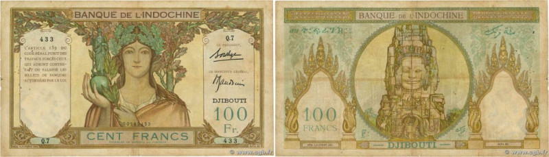 Country : DJIBOUTI 
Face Value : 100 Francs 
Date : (1931) 
Period/Province/Bank...