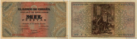 Country : SPAIN 
Face Value : 1000 Pesetas 
Date : 20 mai 1938 
Period/Province/Bank : Banco de Espana 
Catalogue reference : P.115 
Alphabet - signat...