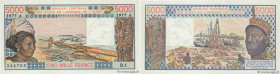 Country : WEST AFRICAN STATES 
Face Value : 5000 Francs 
Date : 1977 
Period/Province/Bank : B.C.E.A.O. 
Department : Côte d'Ivoire 
Catalogue referen...