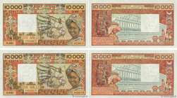 Country : WEST AFRICAN STATES 
Face Value : 10000 Francs Consécutifs 
Date : (1990-1992) 
Period/Province/Bank : B.C.E.A.O. 
Department : Côte d'Ivoir...