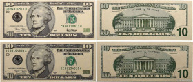 Country : UNITED STATES OF AMERICA 
Face Value : 10 Dollars Lot 
Date : 2001 
Period/Province/Bank : Federal Reserve Note 
Department : New York - Min...