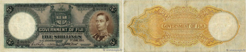 Country : FIJI 
Face Value : 5 Shillings 
Date : 01 juin 1951 
Period/Province/B...