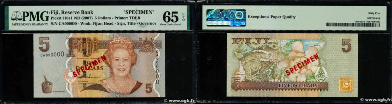 Country : FIJI 
Face Value : 5 Dollars Spécimen 
Date : (2007) 
Period/Province/...