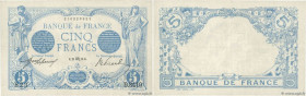 Country : FRANCE 
Face Value : 5 Francs BLEU 
Date : 21 octobre 1915 
Period/Province/Bank : Banque de France, XXe siècle 
Catalogue reference : F.02....