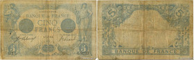 Country : FRANCE 
Face Value : 5 Francs BLEU 
Date : 09 décembre 1915 
Period/Province/Bank : Banque de France, XXe siècle 
Catalogue reference : F.02...