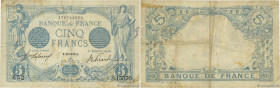 Country : FRANCE 
Face Value : 5 Francs BLEU 
Date : 23 novembre 1916 
Period/Province/Bank : Banque de France, XXe siècle 
Catalogue reference : F.02...