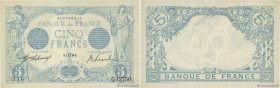 Country : FRANCE 
Face Value : 5 Francs BLEU lion inversé 
Date : 07 juillet 1916 
Period/Province/Bank : Banque de France, XXe siècle 
Catalogue refe...