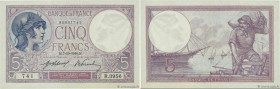 Country : FRANCE 
Face Value : 5 Francs FEMME CASQUÉE 
Date : 07 octobre 1918 
Period/Province/Bank : Banque de France, XXe siècle 
Catalogue referenc...