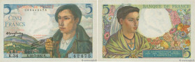 Country : FRANCE 
Face Value : 5 Francs BERGER 
Date : 22 juillet 1943 
Period/Province/Bank : Banque de France, XXe siècle 
Catalogue reference : F.0...