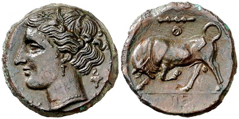 (275-265 a.C.). Sicilia. Siracusa. AE 19. (S. 1218 var) (CNG. II, 1469). 5,53 g....