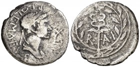Mauretania. Ptolomeo (23-40 d.C.). Denario. (S.GIC. 6019). 1,93 g. MBC-.