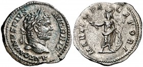 (211 d.C.). Caracalla. Denario. (Spink 6818) (S. 149) (RIC. 222). 2,99 g. EBC-.