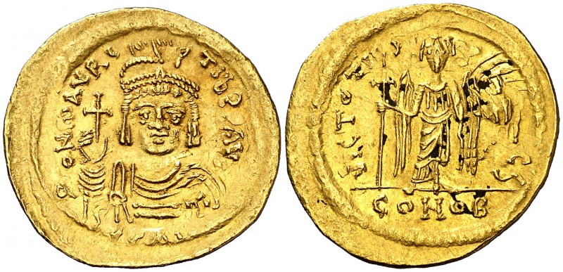 Mauricio Tiberio (582-602). Constantinopla. Sólido. (Ratto falta) (S. 478). 4,42...