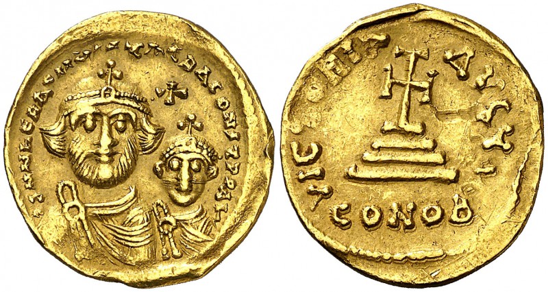 Heraclio y Heraclio Constantino (610-641). Constantinopla. Sólido. (Ratto 1365) ...