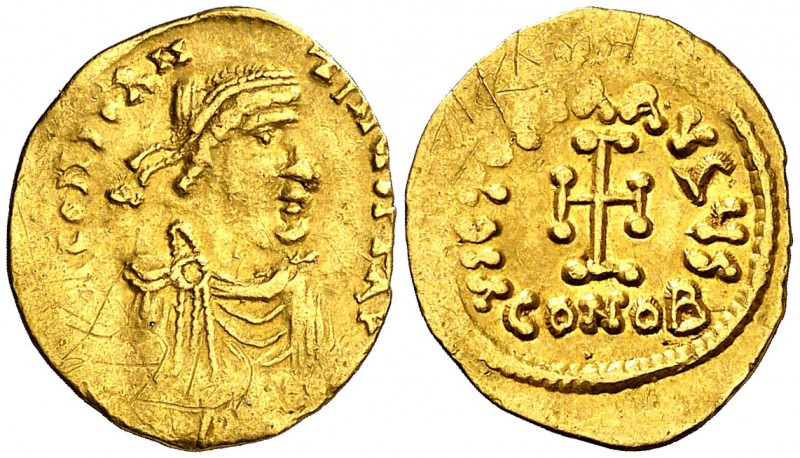 Constantino IV (668-685). Constantinopla. Tremissis. (Ratto 1671) (S. 1162). 1,4...