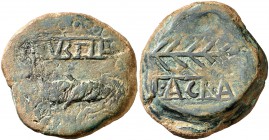 Murtilis (Mértola). Dupondio. (FAB. 1756) (ACIP. 2356). 31,65 g. MBC.