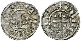 Comtat d'Urgell. Ermengol X (1267-1314). Agramunt. Òbol. (Cru.V.S. 129) (Cru.C.G. 1946). 0,46 g. Muy rara. MBC.