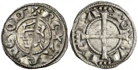 Comtat de Provença. Pere I (1196-1213). Provença. Ral coronat. (Cru.V.S. 172) (Cru.Occitània 98a) (Cru.C.G. 2114a). 0,85 g. Corona simple. EBC-.