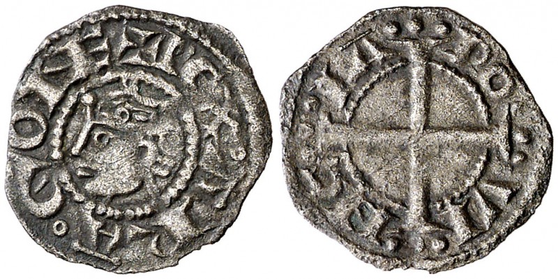 Comtat de Provença. Pere I (1196-1213). Provença. Òbol del ral coronat. (Cru.V.S...