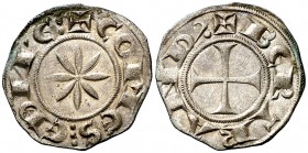 Comtat d'Embrun. Bertran d'Urgell (1150-1207). Diner. (Cru.V.S. 183.1) (Cru.Occitània 115a, como Bernat I) (Cru.C.G. 2043a). 0,91 g. Muy bella. Rara y...