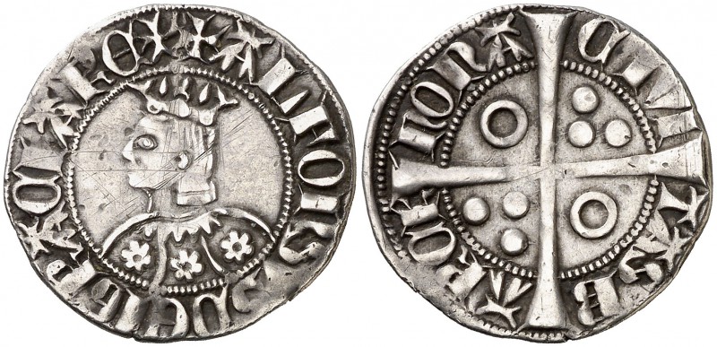 Alfons III (1327-1336). Barcelona. Croat. (Cru.V.S. 366) (Cru.C.G. 2184b). 3,06 ...