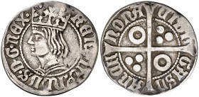 Ferran II (1479-1516). Barcelona. Croat. (Cru.V.S. 1140.1 sim) (Badia 757) (Cru.C.G. 3069 sim). 2,86 g. Ex Áureo 17/10/1995, nº 330. MBC.