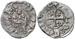 1526. Carlos I. Puigcerdà. 1 diner. (Cal. 71, indica sin fecha) (Cru.C.G. 3828). 0,84 g. Buen ejemplar. Rara. MBC+.