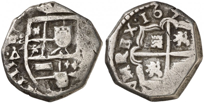 1651. Felipe IV. (Madrid). A. 2 reales. (Cal. 859). 6,75 g. Ex Colección Isabel ...