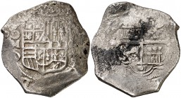 Felipe IV. México. D. 8 reales. (Cal. tipo 94). 26,15 g. Fecha no visible. Oxidaciones. (MBC-).