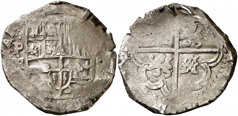 Felipe IV. Potosí. TR. 8 reales. (Cal. tipo 113c). 27,83 g. Fecha no visible. MB...