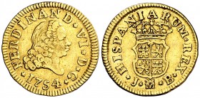 1754. Fernando VI. Madrid. JB. 1/2 escudo. (Cal. 251). 1,72 g. MBC-/MBC.