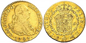 1797. Carlos IV. Madrid. MF. 1 escudo. (Cal. 496). 3,29 g. MBC-/MBC.