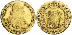 1798. Carlos IV. Madrid. MF. 1 escudo. (Cal. 497). 3,34 g. MBC/MBC+.