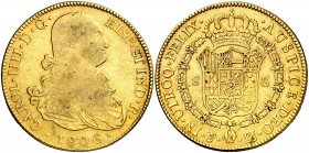1806. Carlos IV. Potosí. PJ. 8 escudos. (Cal. 113) (Cal.Onza 1106). 26,87 g. MBC/MBC+.