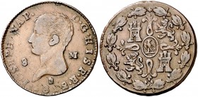 1812. José Napoleón. Segovia. 8 maravedís. (Cal. 103). 11,21 g. Escasa. MBC-.