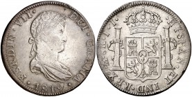 1819. Fernando VII. México. JJ. 8 reales. (Cal. 563). 26,94 g. Leves marquitas. MBC+.