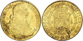 1810. Fernando VII. Santa Fe de Nuevo Reino. JF. 8 escudos. (Cal. 95) (Cal.Onza 1314) (Restrepo 127-8). 26,97 g. MBC.